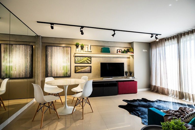 Maravilhoso Apt novo super bem decorado no centro