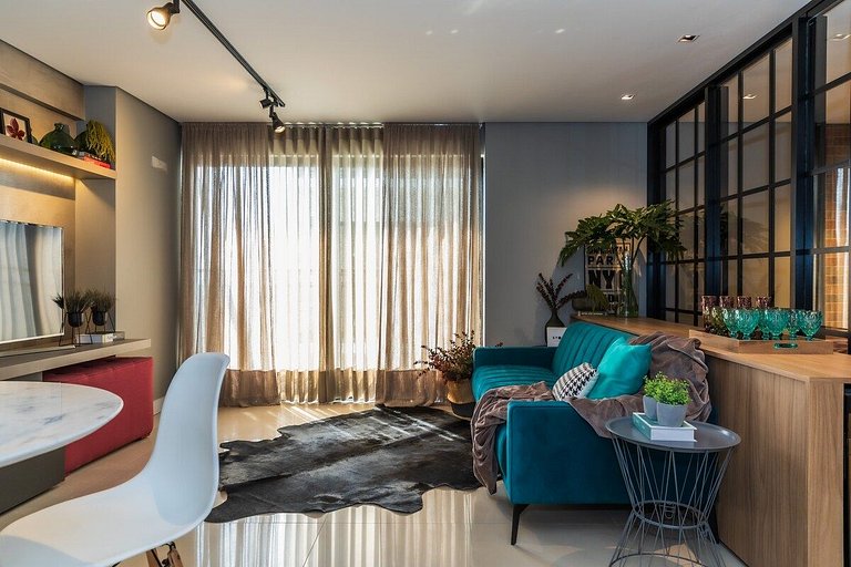 Maravilhoso Apt novo super bem decorado no centro