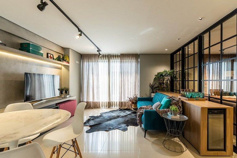 Maravilhoso Apt novo super bem decorado no centro