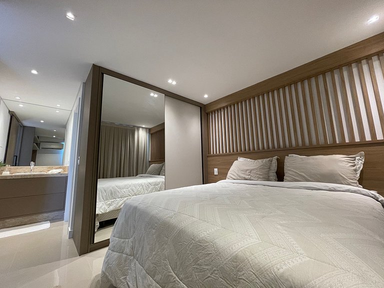 Apartamento Studio no último andar no CENTRO de FOZ com lind