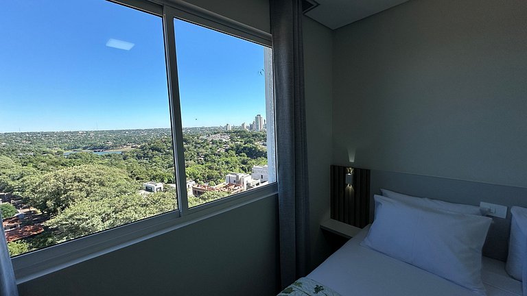 Lindo apt com linda vista na região central de Foz
