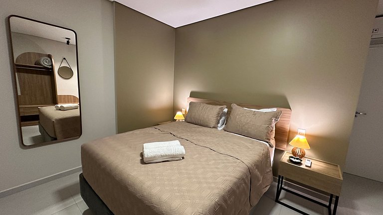 Amplo apartamento central com linda vista de Foz