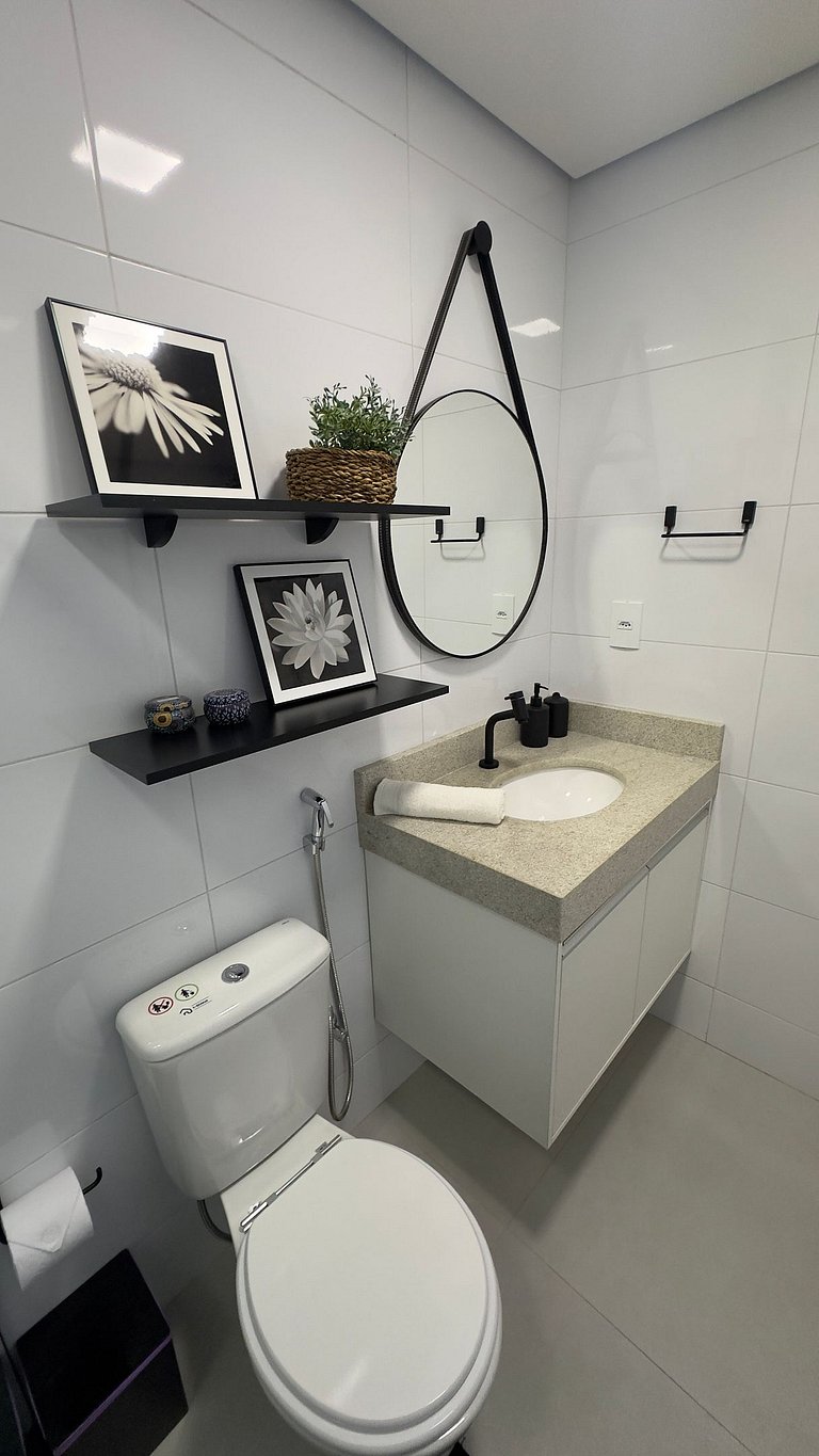 Apt Moderno no Centro com Lava e Seca