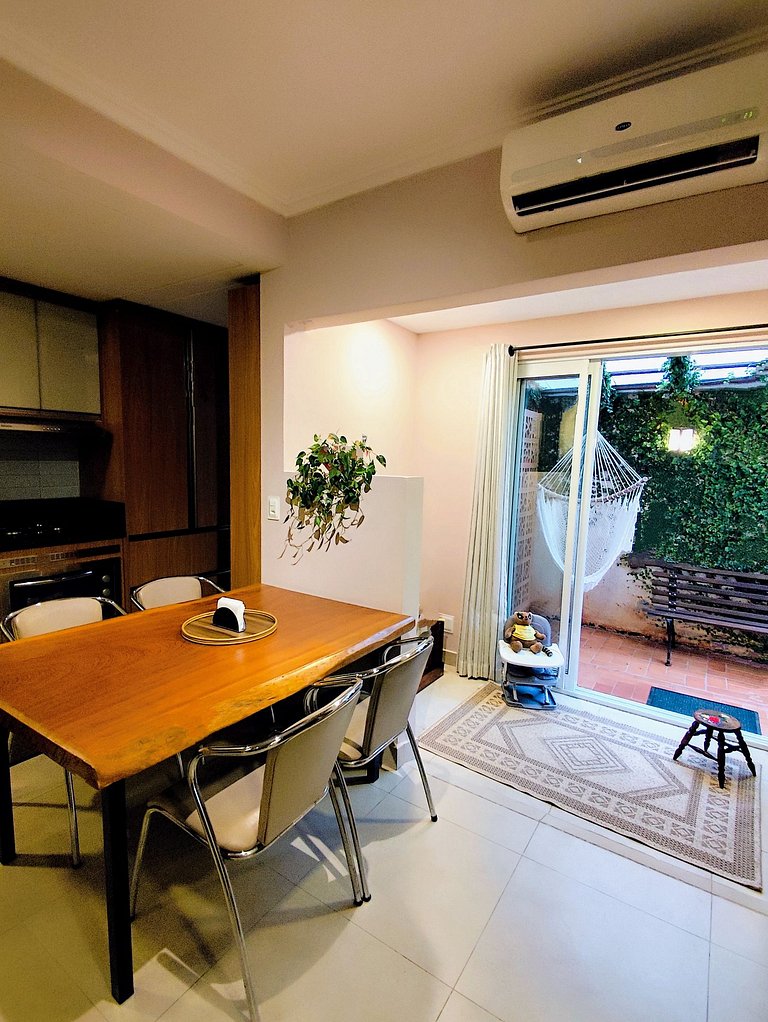 Apto c/ Jardim -Bela decoração - Seguro para criança