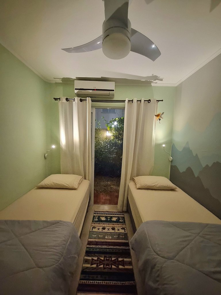 Apto c/ Jardim -Bela decoração - Seguro para criança