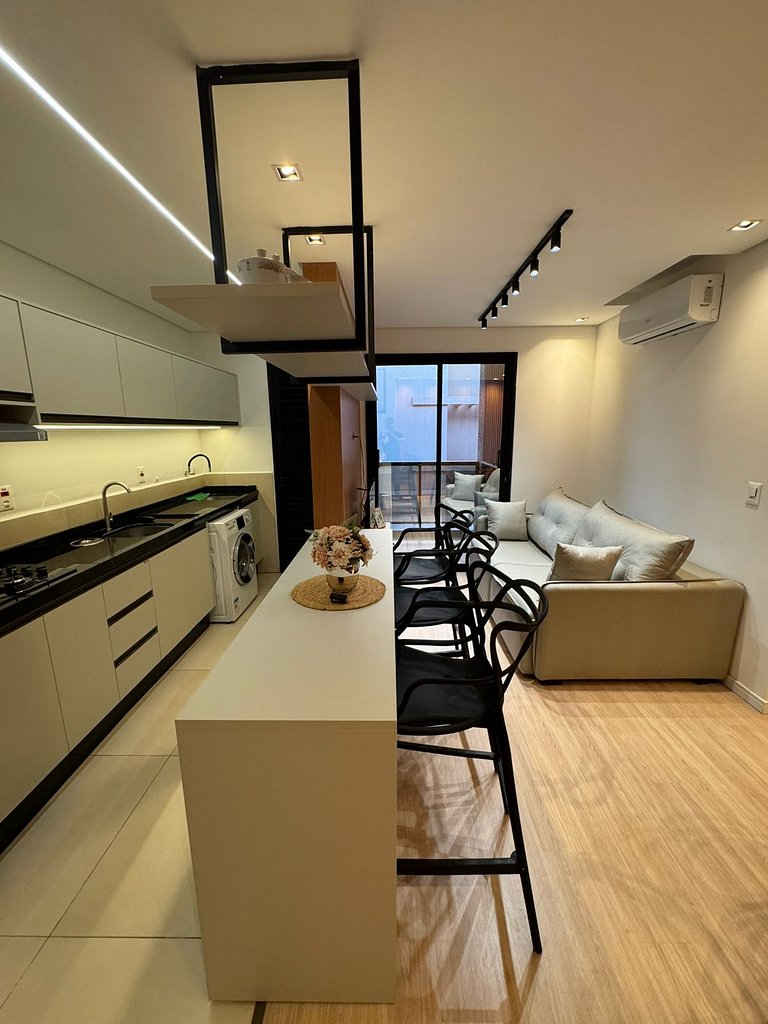 Novo e lindo apt na região central de Foz