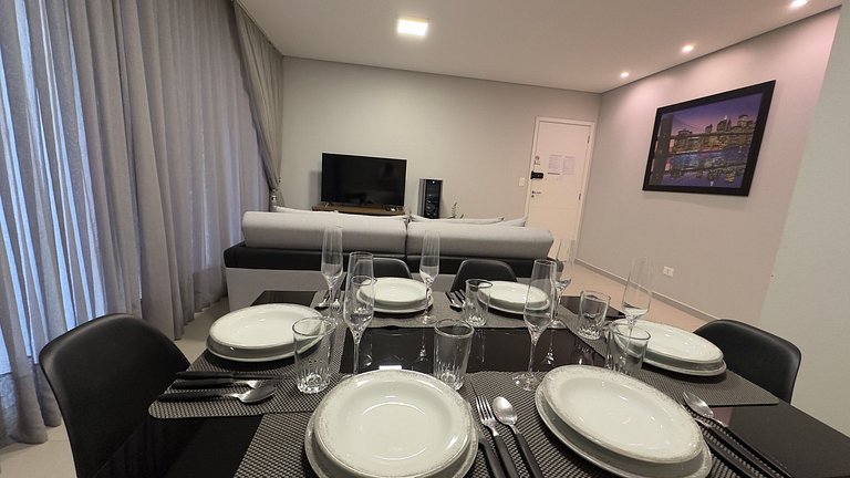 Amplo apartamento central com linda vista de Foz