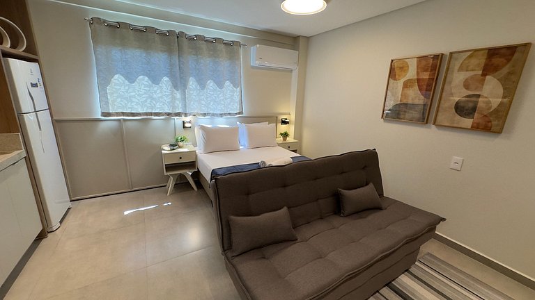 Estúdio completo e bem localizado em Foz