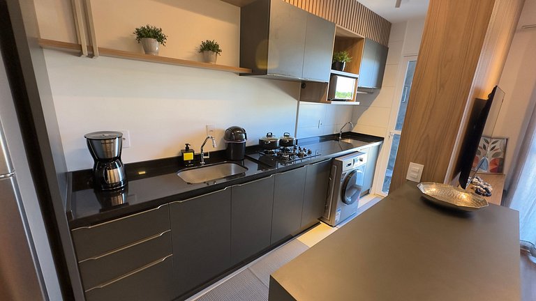 Apto lindo e aconchegante com Piscina região centr