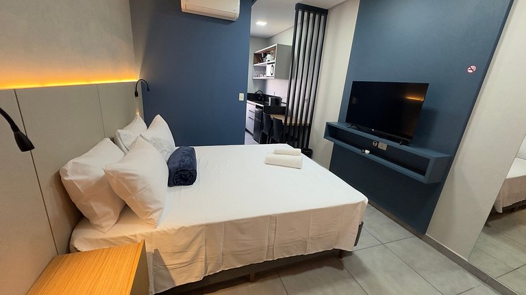 Blue-Moderno apartamento Studio em excelente local