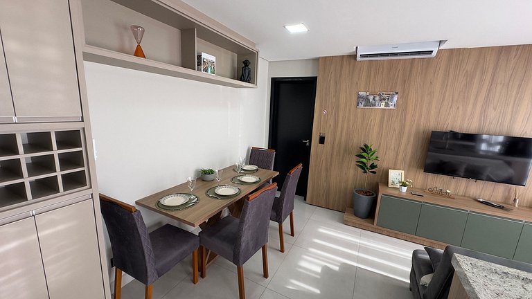 Apartamento solar moderno e bem localizado em Foz