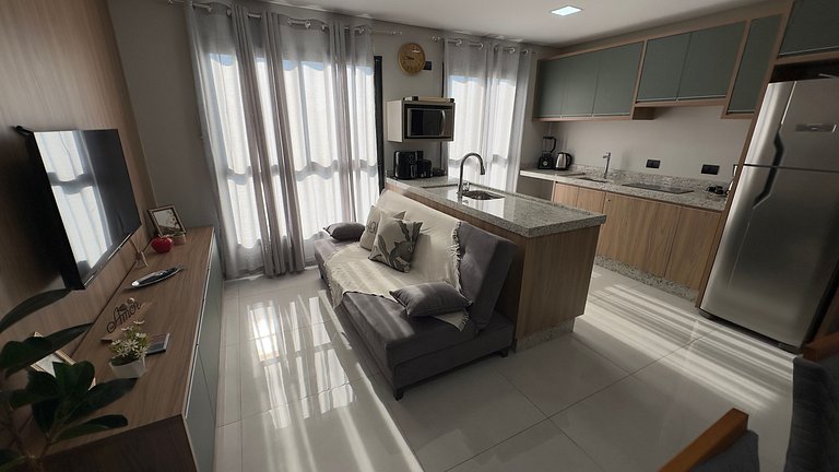 Apartamento solar moderno e bem localizado em Foz