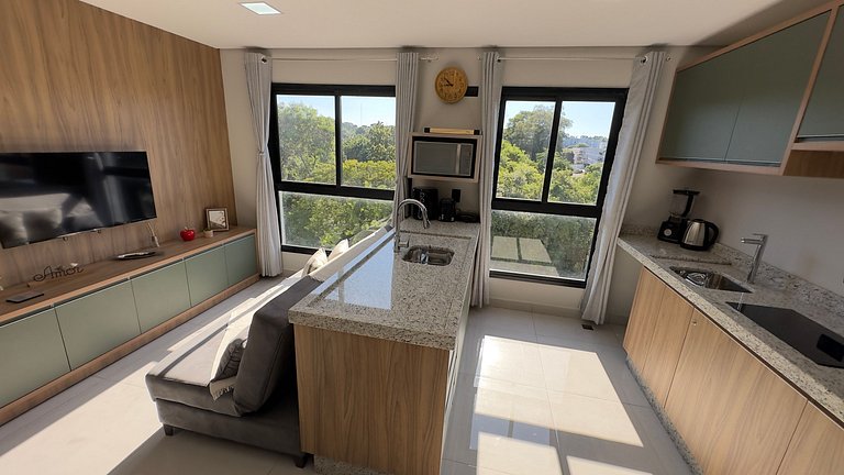 Apartamento solar moderno e bem localizado em Foz