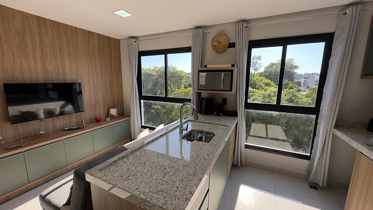 Apartamento solar moderno e bem localizado em Foz