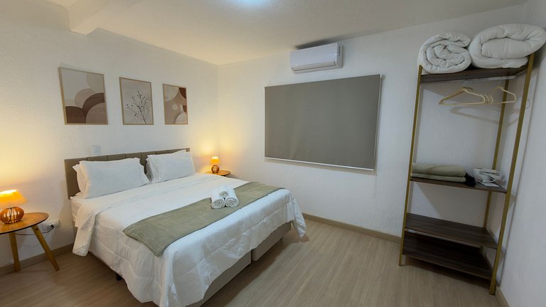 Studio Moderno com Garagem, WiFi e Acesso 24h