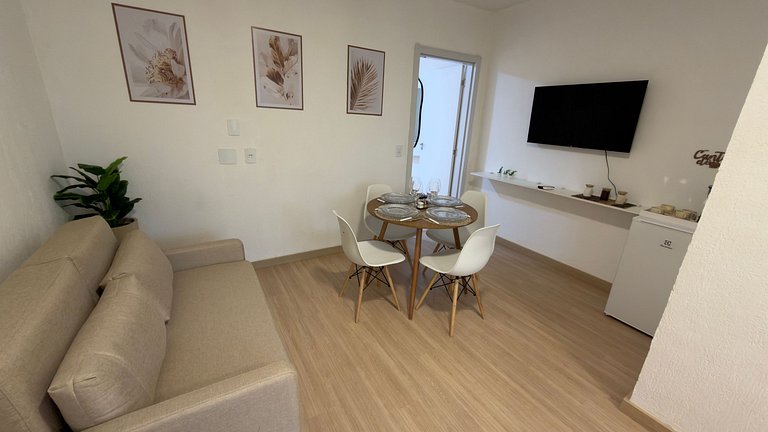 Studio Moderno com Garagem, WiFi e Acesso 24h
